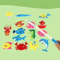 Kindergarten Science Zone Non-woven Fishing Toys Childrens Set Magnetic Concentration Non-woven Puzzle Games