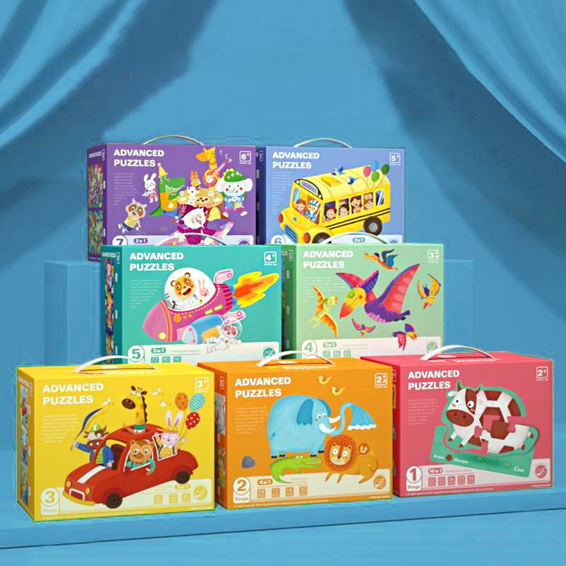 Children early teach intelligent advanced pieces of jigsaw puzzle baby infant wood puzzle fun cognitive toys