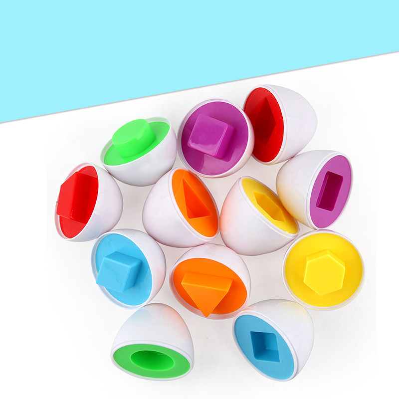 Preschool early education center infant toy baby geometric cognitive graphics color torsion and imitation of the real egg