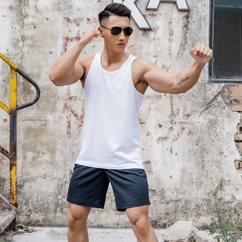 Sleeveless fitness training suit white vest beating bottom summer 100 hitch tactical training suit for training sweatshirt pure color blouses