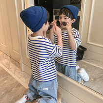 Boy Clothing Boy Short Sleeve T-shirt 2022 Summer Dress New Children Student Striped Boy 100 Hitch Casual Teen Compassionate