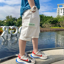 Boy Clothing Boy Shorts Summer Clothing Children Pants Handsome air work clothes slim fit pure cotton CUHK Scout Summer 2022 new