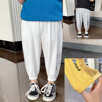Boys summer fit pants 2022 New cartoon sportswear children boys baby boy clothes anti-mosquito casual pants long pants