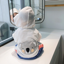 Male and female children Lianhood Air conditioning Shirt 2022 new baby Summer Childrens thin jacket Korean version of cute sunscreen Chauded