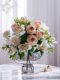 High-End Magnolia Rose Artificial Bouquet Fake Flower Decoration for Living Room Dining Table Coffee Table High-End Bionic Floral Art Decoration