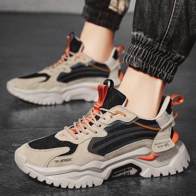 Men's shoes breathable sports casual shoes 2022 Summer breathable running flying Velofacial boomers Ultra Fire Old Daddy Shoes