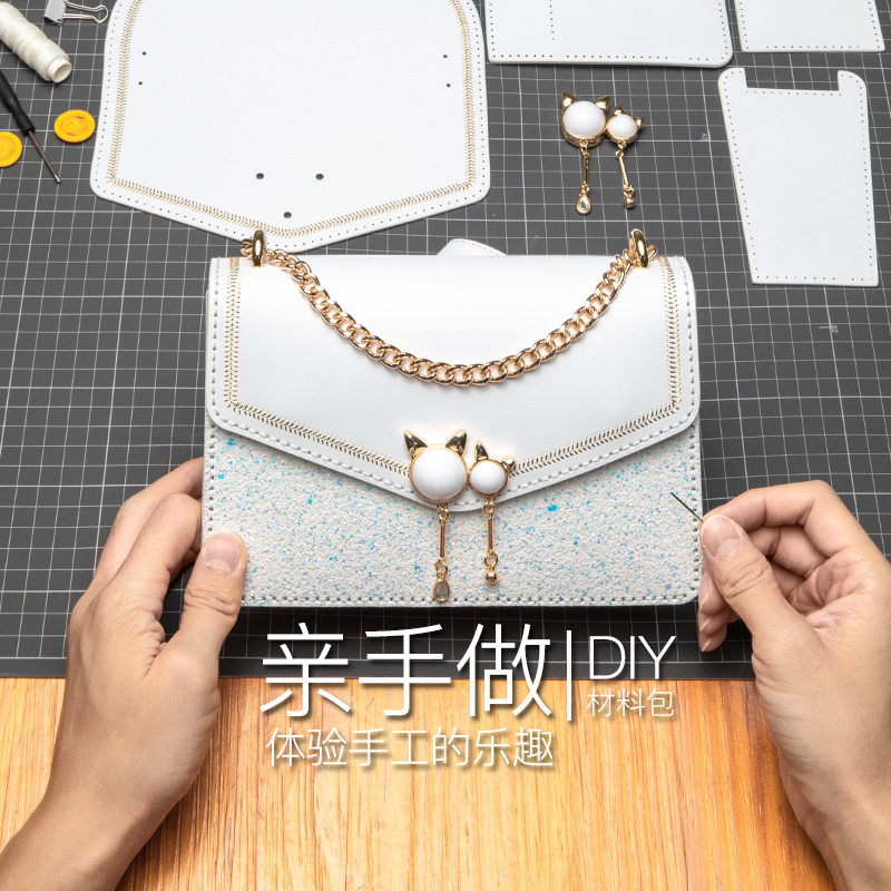Crazy Leatherworker DIY Bag Handmade with Genuine Leather Materials, Crossbody Bag for Women, Gift for Girlfriend's Birthday