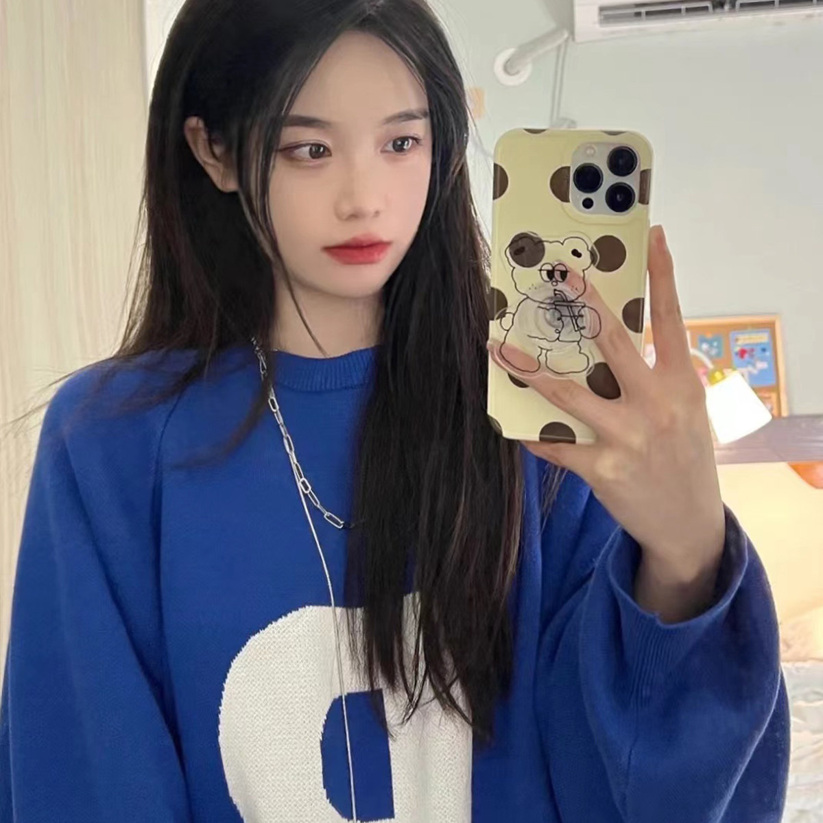 Lazy wind large size women's clothing 2022 new salt style wear with Yujie gentle autumn and winter thickened silver fox velvet sweater trendy