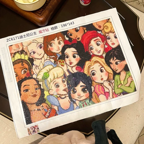 Игрушка, мультяшные детские наклейки для принцессы, DIY, коллекция 2022, инкрустировано бриллиантами