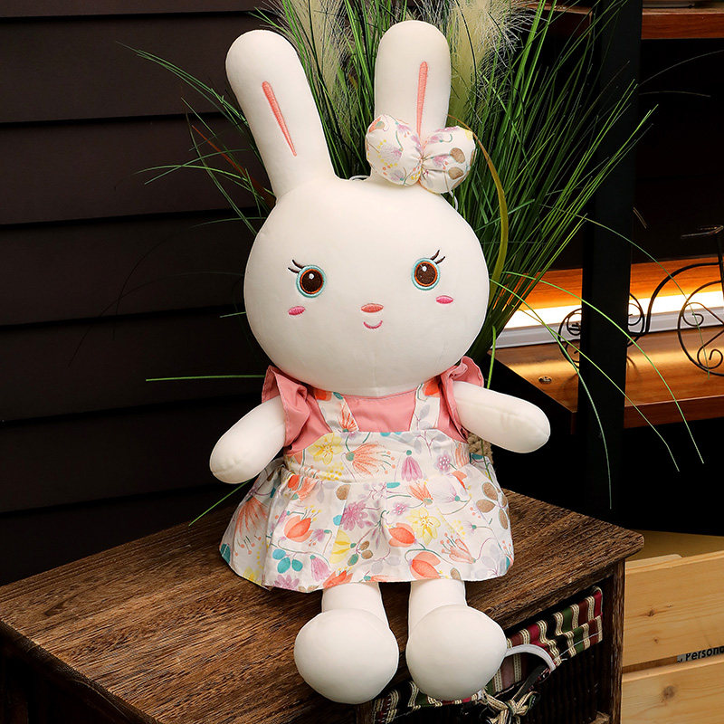 Rabbit plush doll girl cloth doll girl day gift accompanied by sleeping with pillow cute little white rabbit paparazzi doll