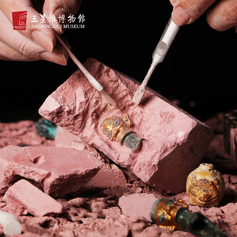 Three Stars Stack Museum Ventron Metal Archaeological Blind Box Toys Pendulum creative Girls' Day Gift children Men and women