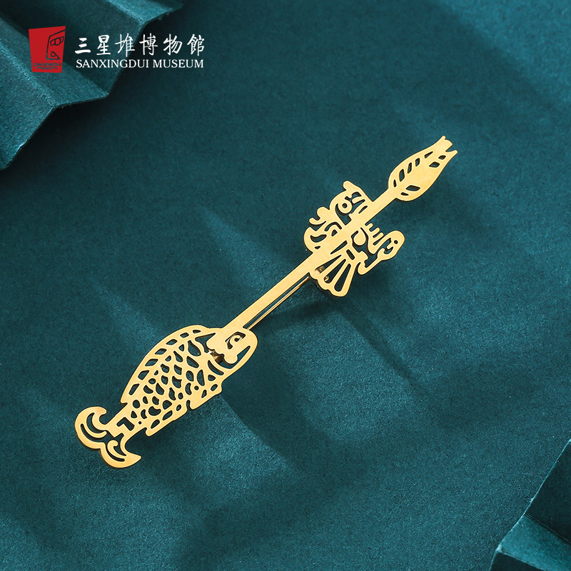 Sanxingdui Museum hollow series brooch creative badge cultural and creative souvenir girlfriend birthday gift girl