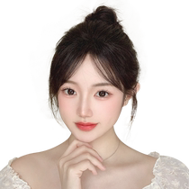 Lanugo middle-parted bangs wig piece for women natural fake bangs on top of head hairline forehead invisible sideburns eight-character bangs