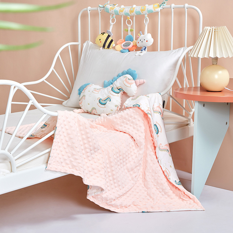 (NOOER) Soothe Newborn Baby Doudou Blanket Baby Summer Thin Air Conditioning Blanket Spring and Autumn Four Seasons Comforting Blanket
