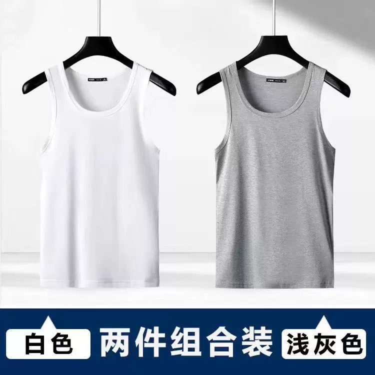 Летняя тонкая шелковая футболка с круглым воротом без рукавов, slim fit