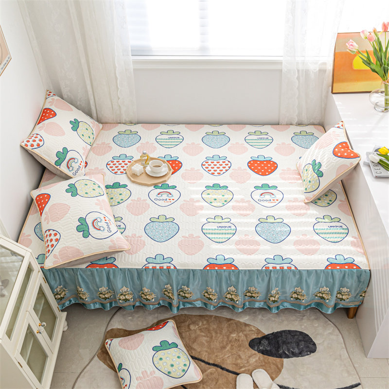 2022 new summer latex tatami special sheets can be customized kang single tatami one side bed skirt