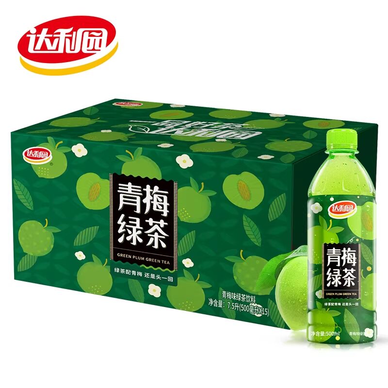 达利园青梅绿茶果味茶500ml*15瓶茶饮料野餐出游饮品
