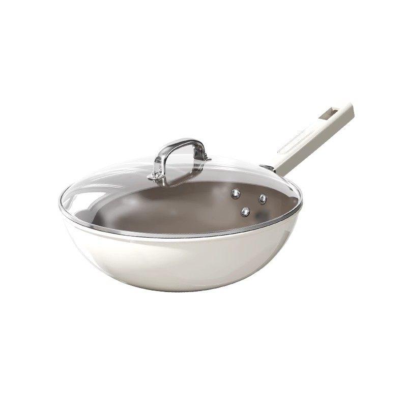 Madors有钛陶瓷炒锅无涂层不粘锅家用铁锅炒菜锅燃气电磁炉平底锅