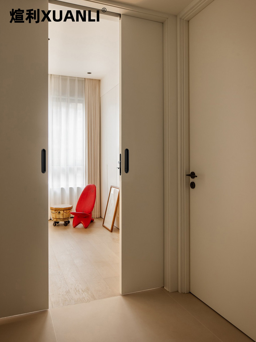 Sliding Door Handle Embedded Hidden Sliding Wooden Door Handle Pocket Door Kitchen Partition Sliding Door Handle Without Lock Body