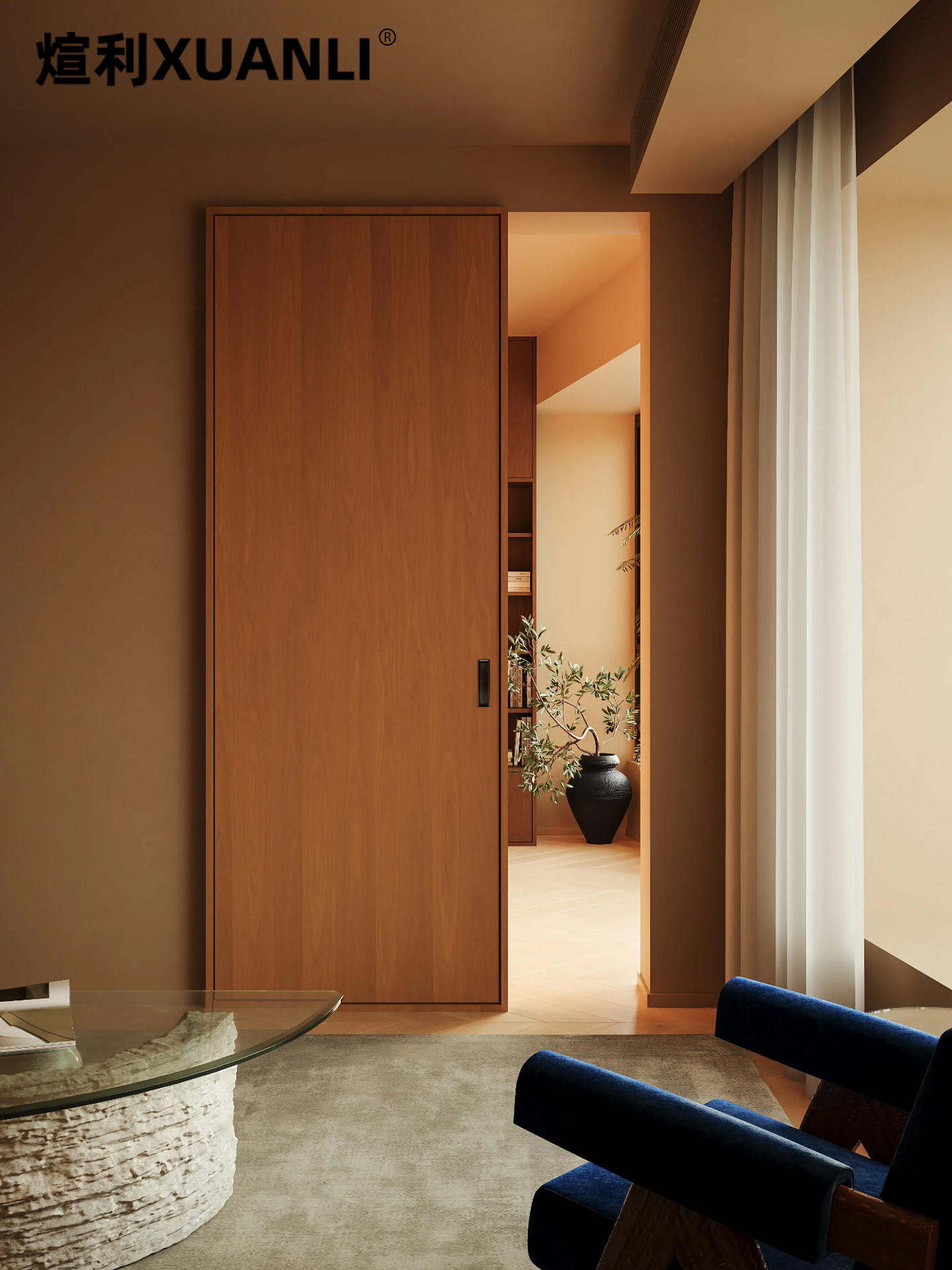 Xuanli Orig. Kitchen Partition Sliding Door Handle Without Lock Body Pocket Door Sliding Door Push-Pull Door Handle Embedded Type