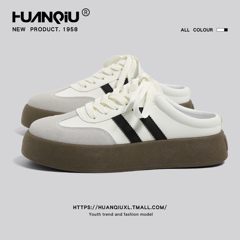 グローバル怠惰なメンズハーフスリッパ2025新しい夏のホットセラーアウトドアウェアワンステップデクサンスリッパメンズシューズ