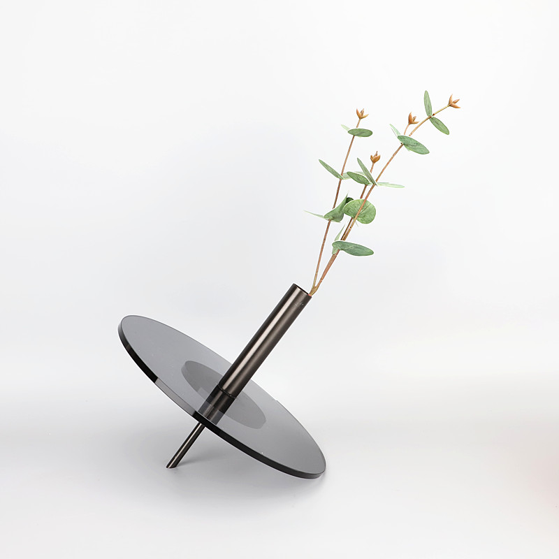 Modern minimalist round acrylic metal florist pendulum-like room for sale in the home desktop creative adornment-Taobao