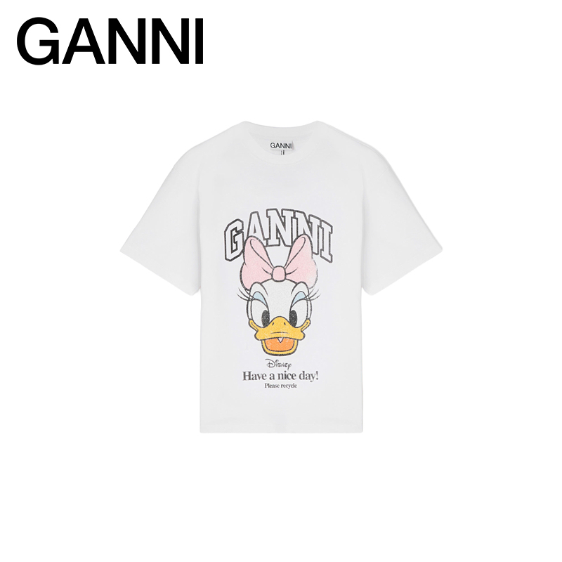 [Exclusive Surprise Box] Disney Daisy Print Casual Fun Round Neck Short Sleeve T-Shirt A1050098151