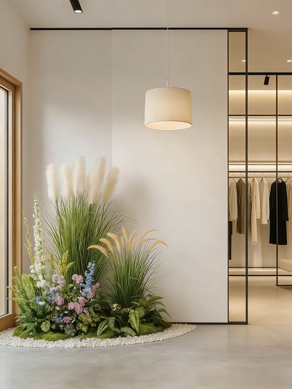 Green Plant Artificial Landscaping High-End Fake Plant Decoration Indoor Bionic Landscape Light Luxury High-Quality Floor-Standing Reed Ornaments