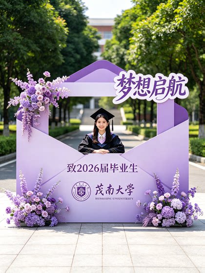 2026 New Model Graduation Season Decorative Landscape Setup Creative Internet-Famous Photo Spot Floor Decorations