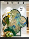 New Chinese-Style Engagement and Birthday Decoration Event Scene Backdrop Green Kt Board Photo Props and Decorations