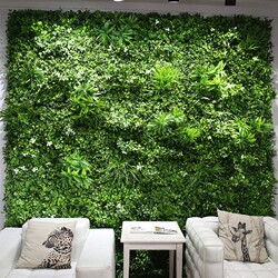 Simulated Plant Wall Green Plant Wall Decoration Background Wall Green Dense Thickened Three-Dimensional Vertical Bionic Plant Wall
