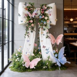 Bow-Knot Decorations, Wall Landscaping, Window Displays, Simulated Floral Arrangements, High-End Display Scene Layout, Commercial Display