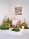 Monet's Garden Artificial Flower Landscape Decoration Pink and Purple Engagement Floral Arrangement Scene Setup Ornaments