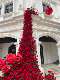 Trendy Waterfall Artificial Rose Flower Fake Flower Backdrop Wall Decoration for Shopping Mall Entrance Scene Arrangement Decorations
