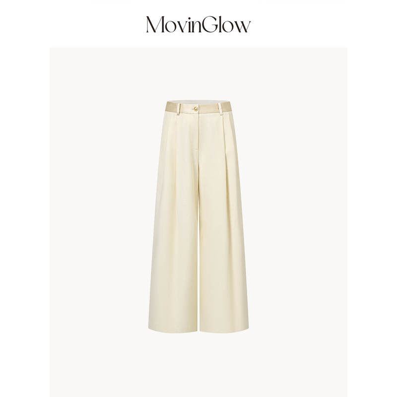 Movinglow|Free to Move Around Tencel Mixed with 6A Grade 16mm Mulberry Silk High-Waisted Wide-Leg Pants Movinglow|Free to Move Around Tencel Mixed with 6A Grade 16mm Mulberry Silk High-Waisted Wide-Leg Pants