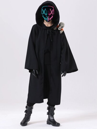 Halloween Children's Costumes Glowing Mask Boys' Costumes Dress-Up Cloak Cape Clothes Cosplay Costumes for Adults Men and Women