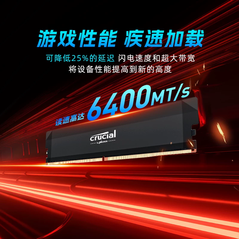 Памятный модуль Yingruida DDR5 Micron частички 48gx2 набор 64g настольный компьютер 5600-6400MHz