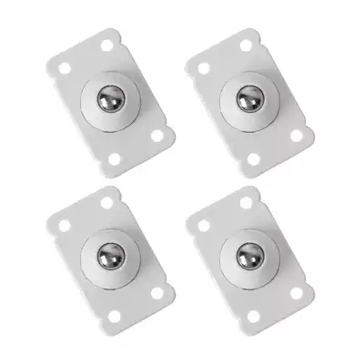 4pcs Adhesive Pulley Storage Box Casters Trash Box Self-Adhe