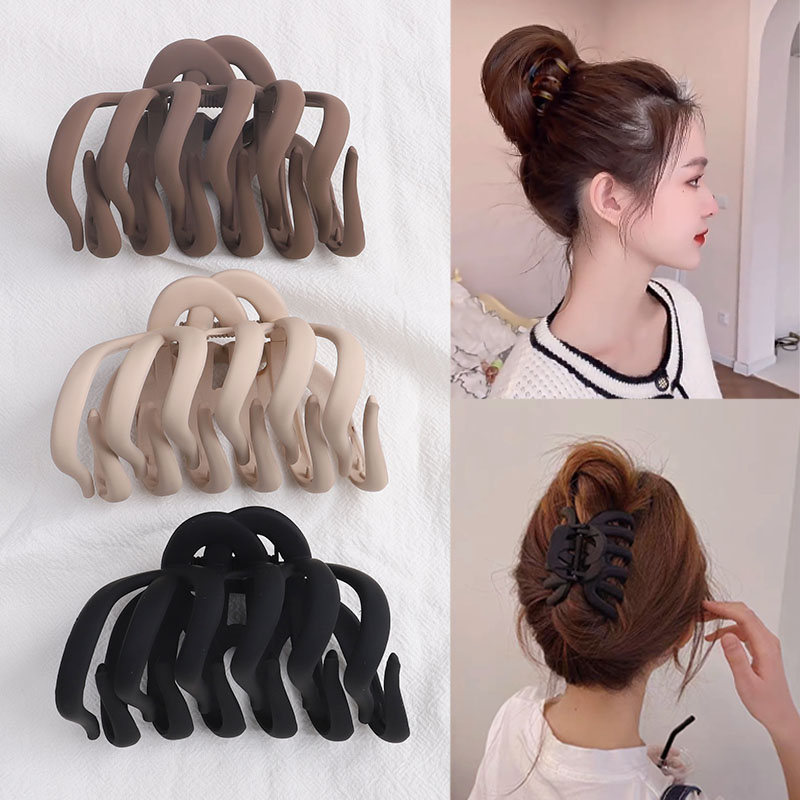 Lazy temperament grabs the quintet fashion large and short hair clip general lady pierced the shark clip