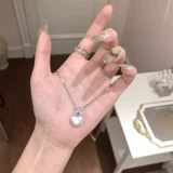 Ожерелье из белого нефрита, цепочка до ключиц для принцессы, серебро 925 пробы, легкий роскошный стиль, изысканный стиль