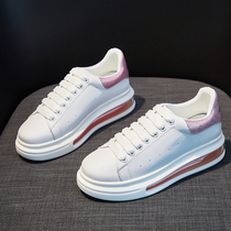 Goddess popular beauty ~ fashion all-match classic 6-color air cushion leather increased white shoes