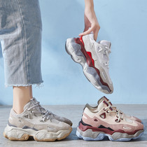 How to wear Goddess has a fan ~ super fire ins dad shoes new sports insole breathable all-match net red tide