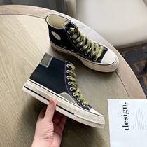 Goddess super easy to wear ~ new fashion all-match canvas high-top lace-up soft bottom casual womens shoes