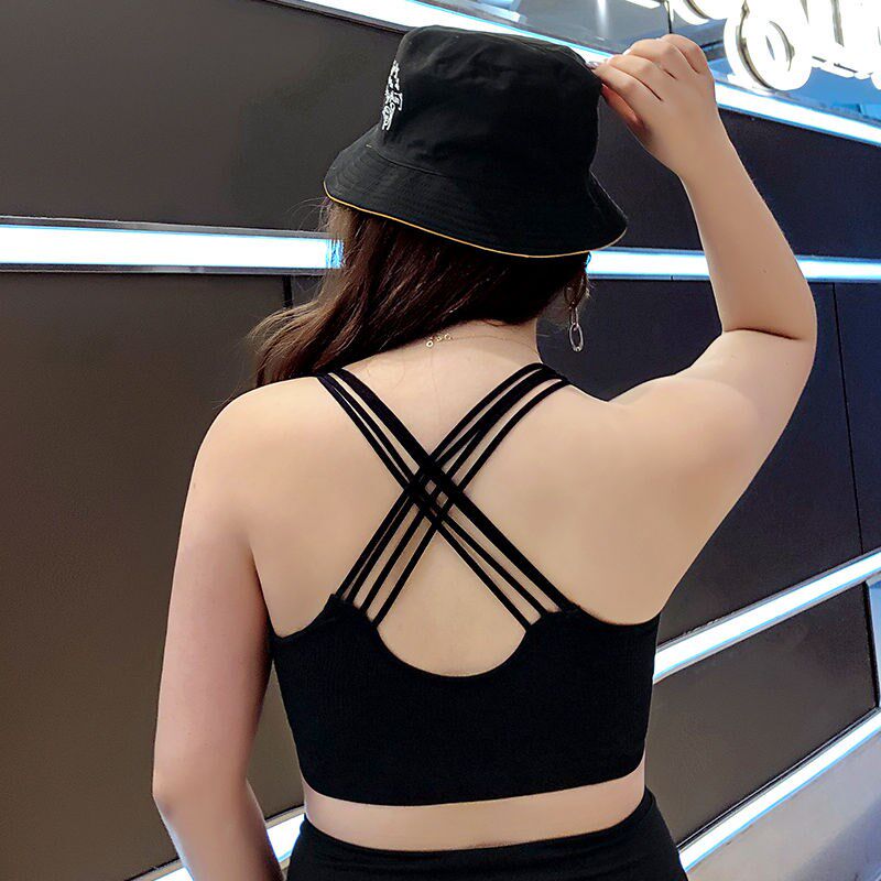 Gats up for code and back lingerie women 200 catty Fat Mm Poly Woo Smear Bra Harness Vest Anti Drooping Thin