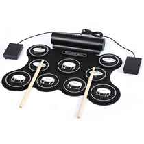 Hand roll USB electronic drum portable rack subdrum folding silicone gel practice drum electronic percussion instrument