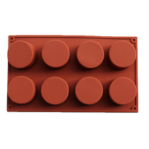 1 Pc 8 Holes Round Shape Silicone Cake Mold 3D Handmade Cupc