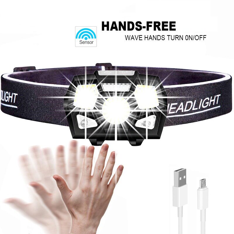 Usb Fast Charge Rechargeable Strong Light Led Waterproof Sen