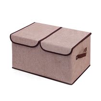 Double-Cover Storage Box Cotton And Linen Receipt Boxes Clot