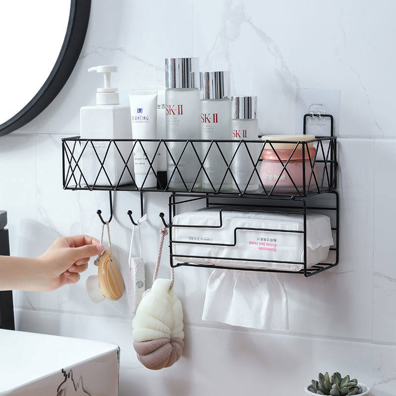 Disposable face towel rack powder room washstand bathroom wall wall hanging free punch clean face towel storage box
