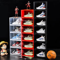 Thickened Shoe Box Containing Box Flip Plastic Mens And Womens Shoes Box Transparent Non-Shoe Cabinet Containing Deviner Province Space Shoe Rack